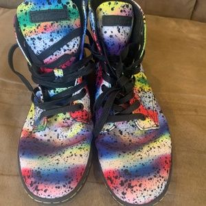 Dr Marten Rainbow Airwalk splatter boots